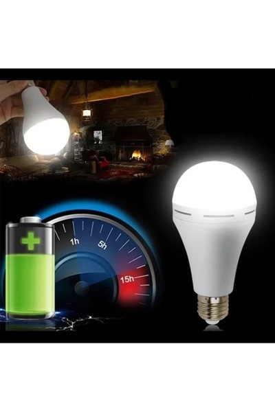 ŞANLED Şarjlı Akülü 30w Beyaz Işık Led Ampul-1-2-4-5-8-10 Adet