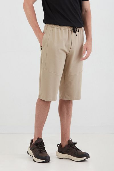 Fulla Moda Elastic Waist Pocket Zipper Text Printed Capri