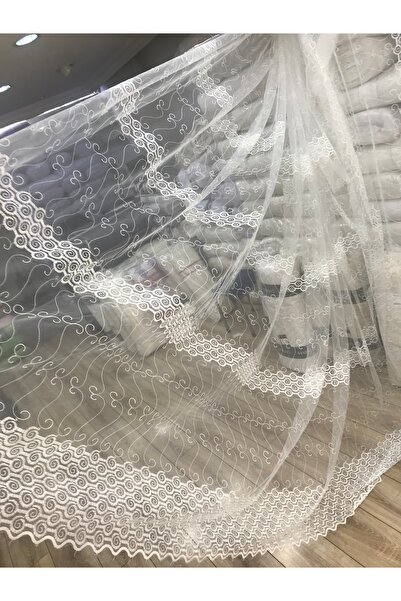 ÇAĞDAŞ ستارة تول مطرزة اكرو 20 متر ارتفاع 280 سم - 5912