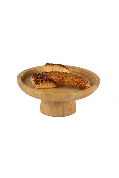 Lizzy Round Presentation Plate with Bamboo Legs 15 X 15