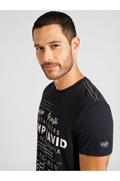 Camp David ERKEK BİSİKLET YAKA T-SHİRT