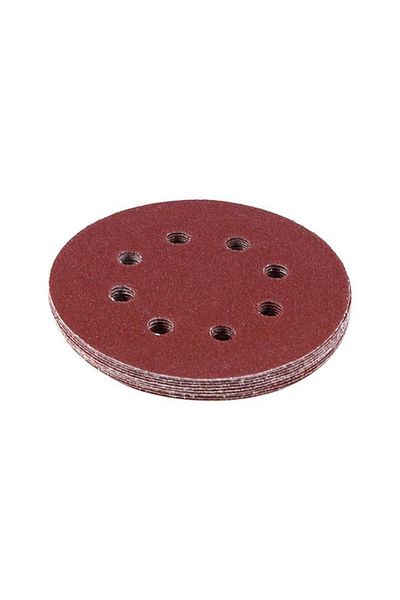 Generic Tactix 10-Piece 8-Hole Durable Round Cut Sanding Disc Burgundy 125mm 446701