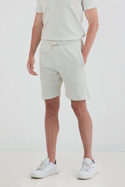 Fulla Moda Seersucker Shorts with Tie Waist