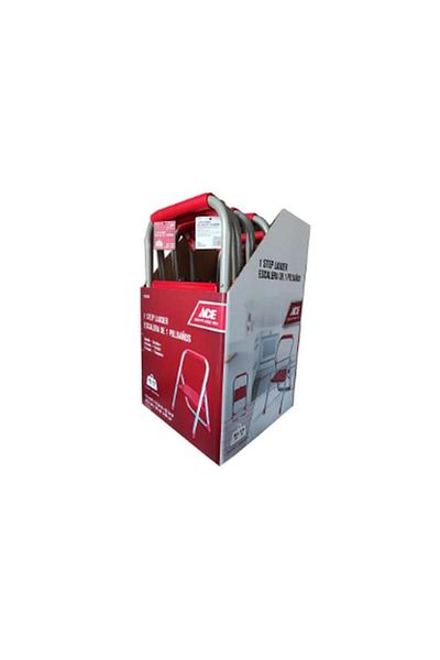 Generic ACE Durable High Quality One Step Ladder Red and Grey 1032296