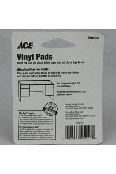 Generic ACE Round Protective Durable Vinyl Bumper Pads Clear 3/4inch 9966