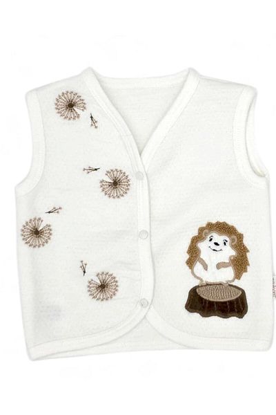 VOY KİDS New Born Baby 0-3-6-9-12 Months Vest with Crow Detail