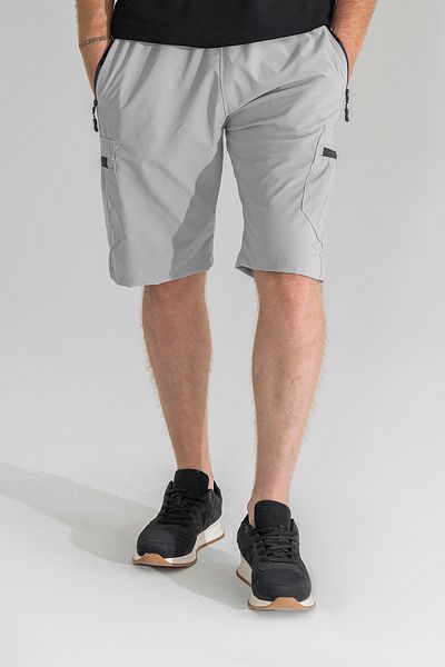 Souris Ανδρικό ανοιχτό γκρι 5 τσέπες Outdoor Cargo Capri σορτς αναπνεύσιμο ύφασμα Lycra