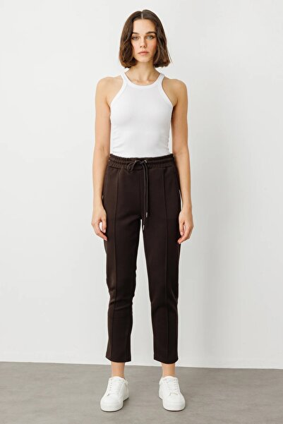 ON TRİKO Tight Leg Waist Lace-Up Trousers 56128-25
