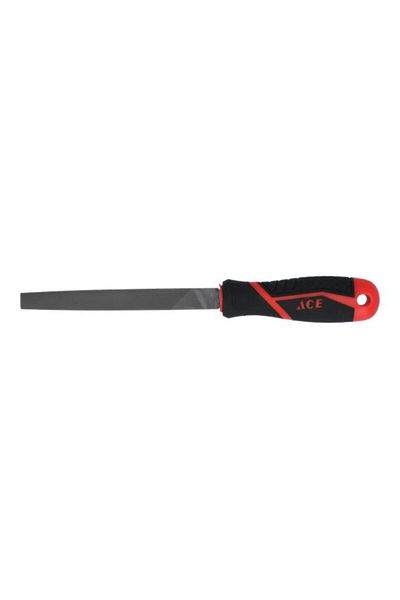Generic ACE Highly Precised Tapered Design Smooth and Sharp Second Cut TPR Grip Handle Flat File Multicolor
