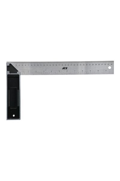 Generic ACE Stainless Steel Try Square Silver and Black 12inch