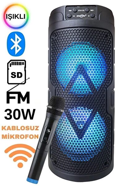 Zineets Işıklı Büyük Boy Party Box Bluetooth Hoparlör Taşınabilir Şarjlı Ses ...