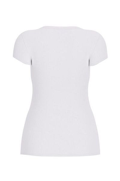 Guess Women's White Ombré Triangle Logo T-Shirt