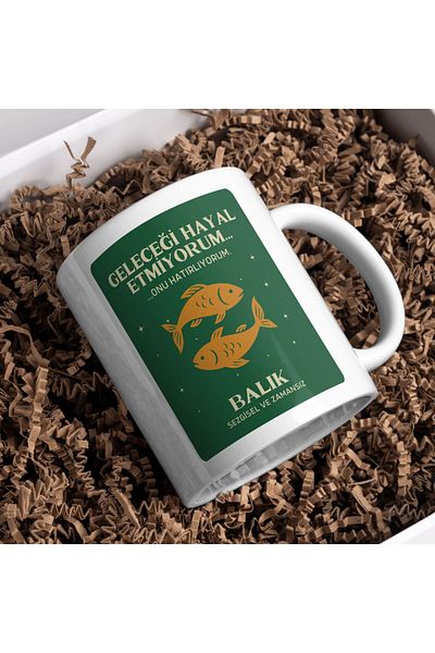 kuphane Pisces Coffee Mug – Astrology Themed Gift for Dreamer Souls