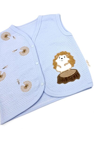 VOY KİDS New Born Baby 0-3-6-9-12 Months Vest with Crow Detail