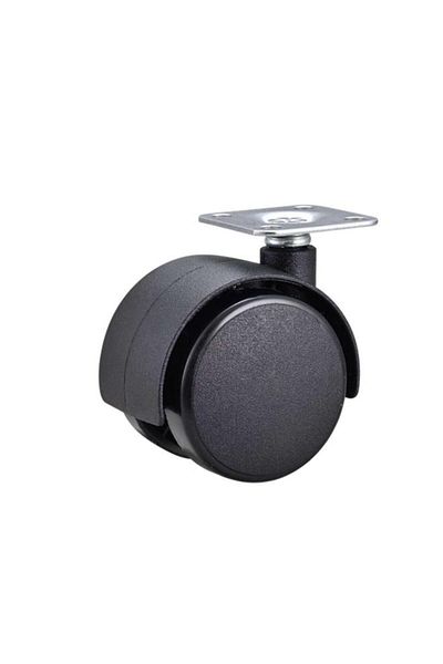 Generic ACE 2-Piece Heavy-Duty Sturdy High-Quality Plate Mount Nylon Casters Black 2 Inch