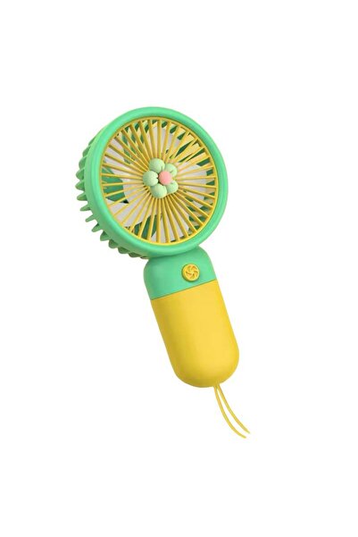 OEM Portable Handheld Fan, USB Rechargeable, Compact, Yellow