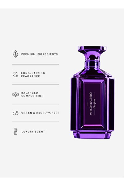 Aroma360 عطر أرجواني للجنسين - روائح النيرولي والباتشولي والفلفل والهيل - 200 مل