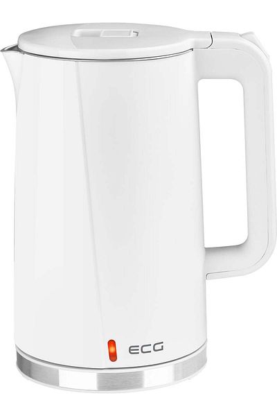 ECG Electric kettle ECG RK 1702 Safe to Touch White, 1.7 liters, 2200 W, stainless steel ,double walls