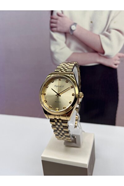 Ferrucci ساعة يد نسائية مقاومة للماء ضمان لمدة عامين FC13276M