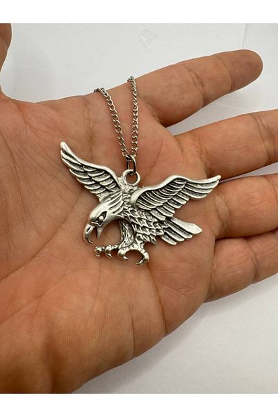 Herşey Nota Unisex Necklace with Flying Eagle Figure – Symbol of Freedom and Power