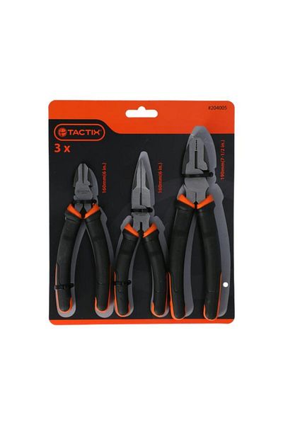 Generic Tactix 204005 3-Piece Pliers Set