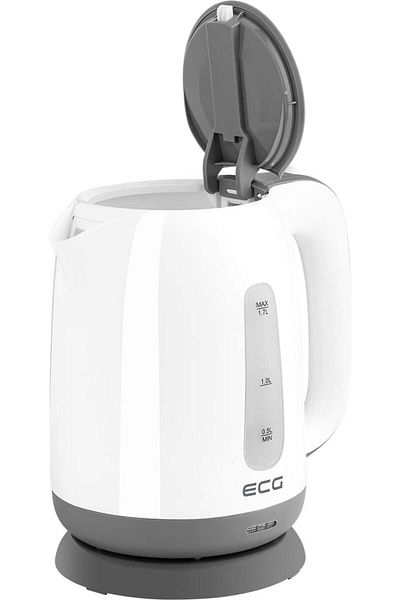 ECG Electric kettle ECG RK 1759 Classica Grigio, 2200 W, 1.7 liters, quality plastic, white with gray