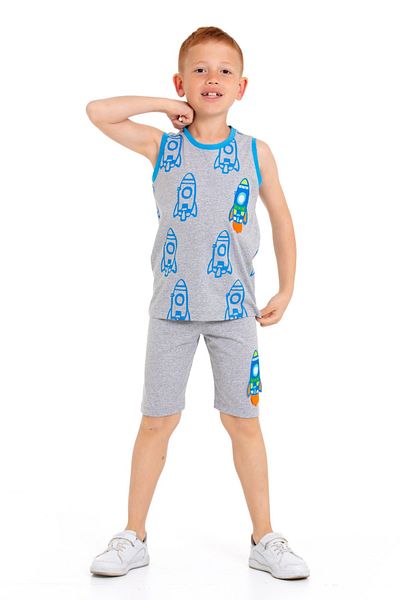 CiciTime Çocuk Modası Boy's Capri Casual Set with Summer Shorts