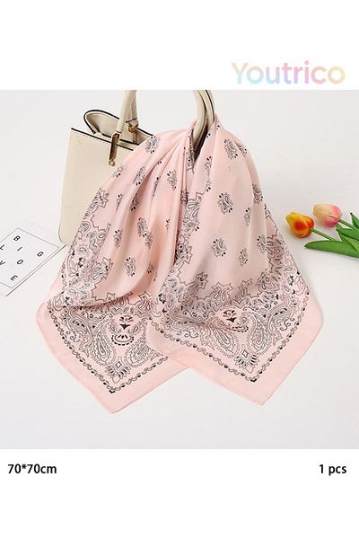 Youtrico New Paisley 70x70cm Faux Silk Scarf - Versatile Women's Accessory for Decor