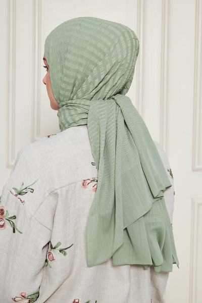 Gigiscarfs Σάλι Arya Chiffon με ντεγκραντέ ρίγες - Πράσινο μέντα -