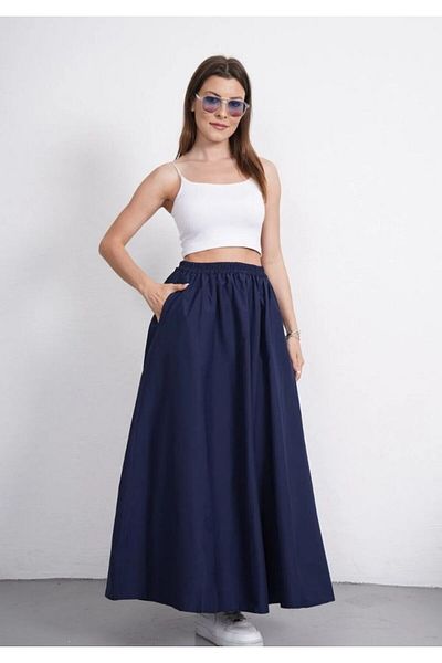 BUSEM S0017621 Bsm Waist Elastic Detailed Long Skirt