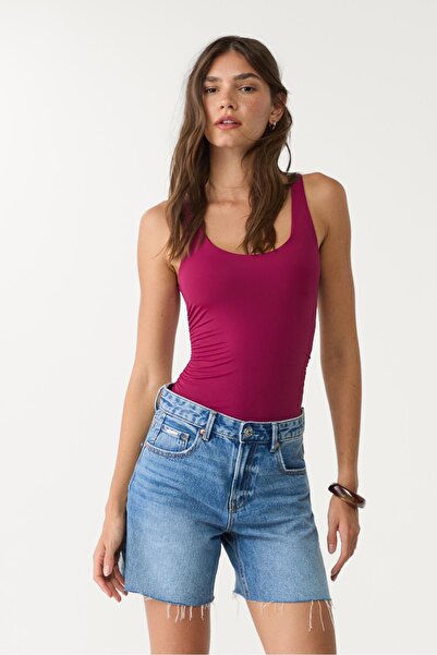 Stradivarius Gathered polyamide bodysuit