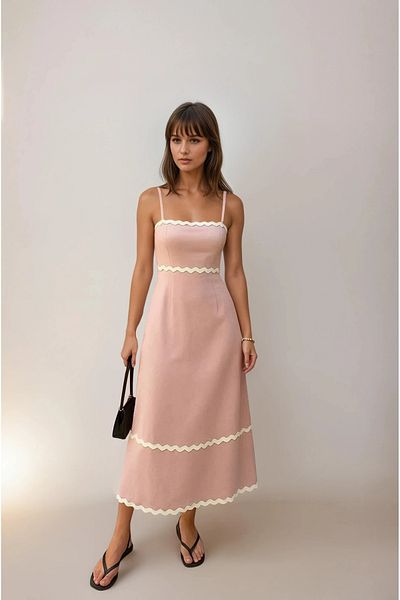 MAYELN Erica Strap Midi Dress - Stylish Summer Design, Comfortable Fit