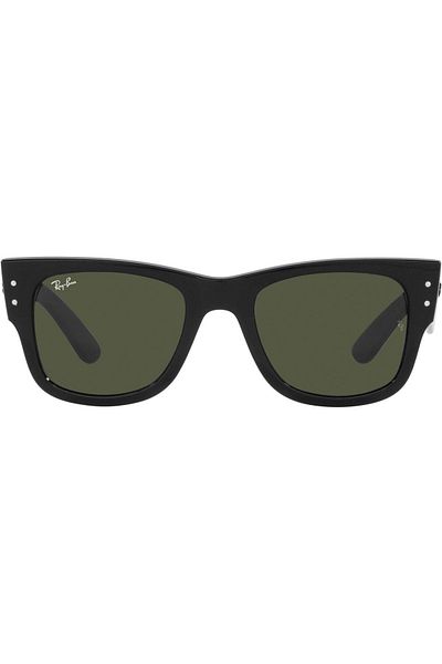 Ray-Ban Ray‑Ban Mega Wayfarer RB0840S 901/31 – Ochelari de soare, Negru Lucios, G‑15 Verde, Mărime 51