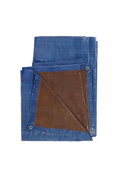 Generic ACE Medium Duty Poly Tarp Blue and Brown 12 x 10ft