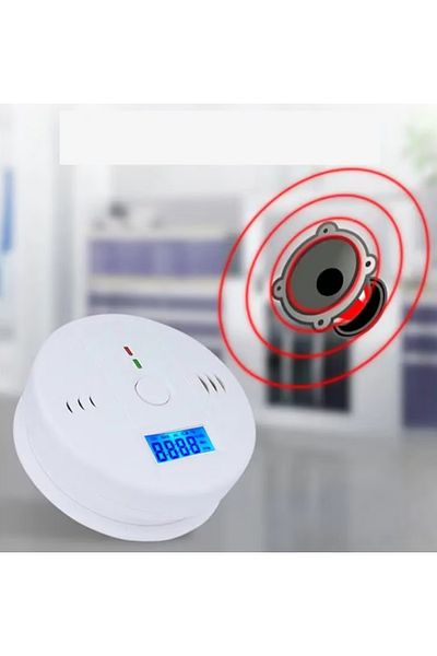 REVOSE Carbon Monoxide Detector, Digital LCD Display, Alarm, Batteries Included, 11 x 11 x 4 cm, White