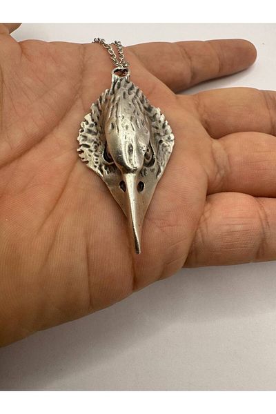 Herşey Nota Unisex Necklace with Eagle Head Figure - Symbol of Power and Nobility - 60 cm Chain