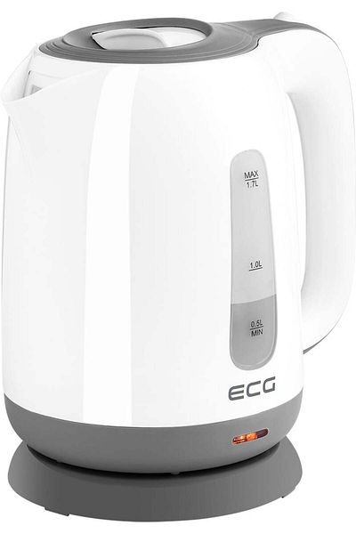 ECG Electric kettle ECG RK 1759 Classica Grigio, 2200 W, 1.7 liters, quality plastic, white with gray