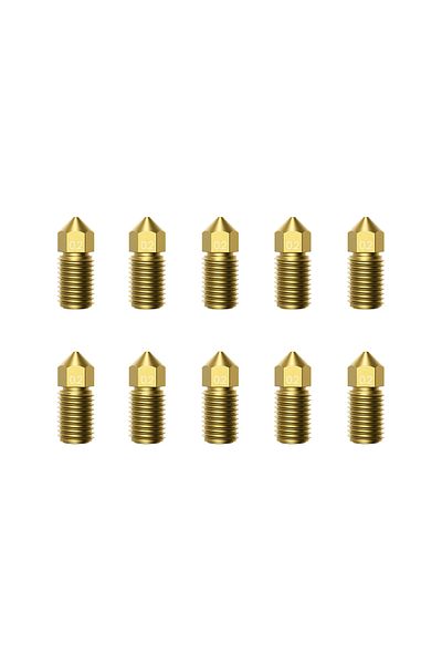 Anker Innovations Set of 10 Extrusion Nozzles for AnkerMake M5 3D Printer, Gold 0.2mm