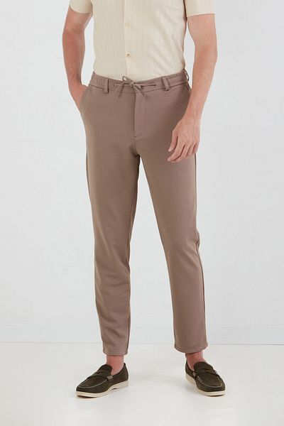 Fulla Moda Zippered Jogger Pants with Tie Waist