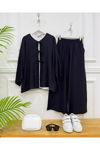 onix Royal Kimonalı İkili Takım siyah