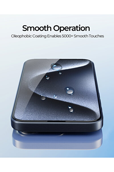 AUKEY Super Clear Tempered Glass Screen Protector iPhone 15 Plus Transparent ...