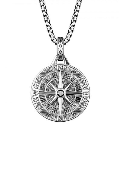Nehir Modern Design Unisex Fashion Anchor Angel and Compass Necklace