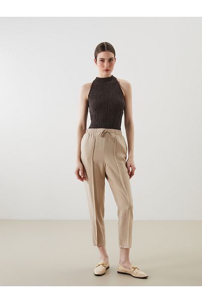 LC Waikiki Women's Halter Neck Textured Blouse