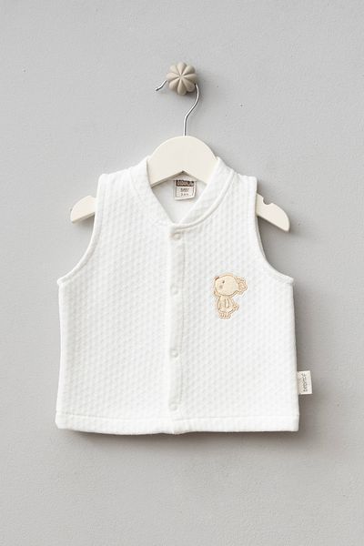 Bebitof Cute Moon and Bear Patterned Baby Quilted Vest