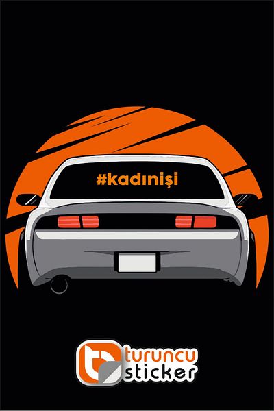 Turuncu # Autocolant Kadınini 15×3 cm – Autocolant pentru vehicul – Motor – Laptop – Cască
