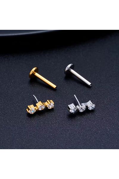 Janset F136 Titanium Screwless Snap Helix Piercing - Tragus Piercing - Conch Piercing