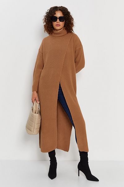Hopoi Women's Slit Loose Long Women's Poncho Cardigan