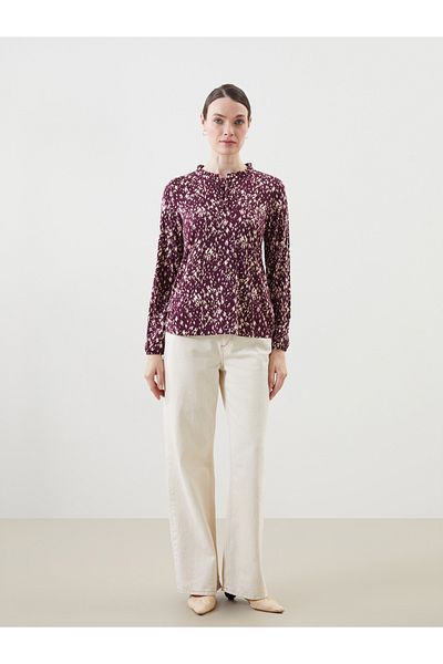 LC Waikiki Tie Collar Floral Blouse