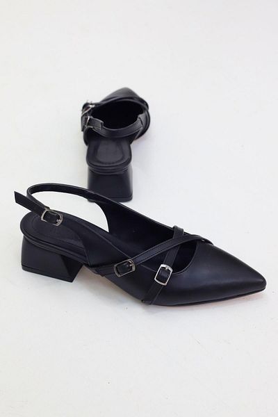OBAY LİFE Black Women's Strappy Belted Stiletto Nbr3042