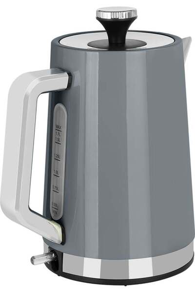 ECG Electric kettle ECG RK 1766 Vintage Dark, 2200 W, 1.7 liters, stainless steel, gray